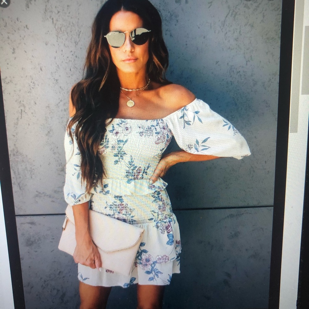 Vici smocked OTS crop top